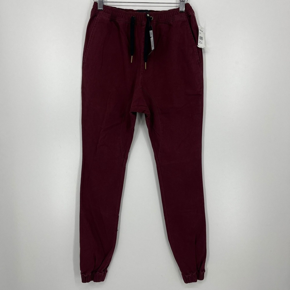 Zanerobe Sureshot Burgundy Chino Joggers Mens Size 30 New NWT